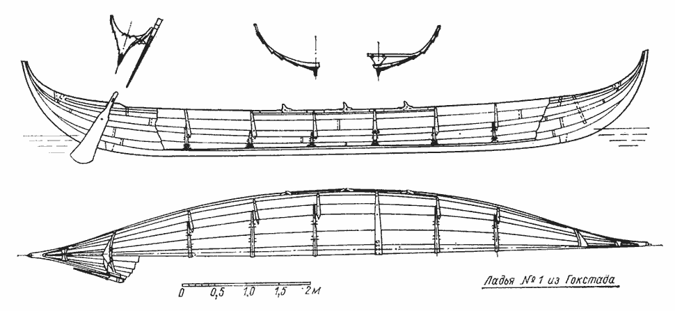 Чертёж ладьи №1 из Гокстада Чертёж ладьи №1 из Гокстада