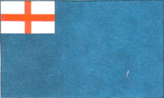 Синий кормовой флаг 1630—1707 гг Синий кормовой флаг 1630—1707 гг