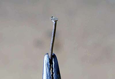 Гвоздь после обработки