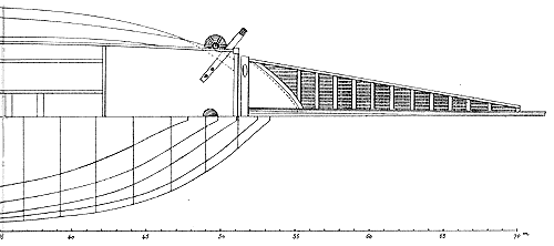 La Couronne Чертеж расположения палубы и сечения по ватерлиниям La Couronne Чертеж расположения палубы и сечения по ватерлиниям