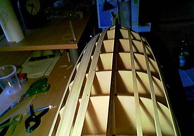 Начало обшивки корпуса HMS Victory