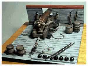 Орудия установленные на английский манер