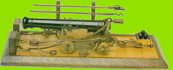 Орудия установленные на английский манер