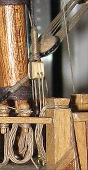 San Martin OcCre. Набивка грот-стень-штага на модели