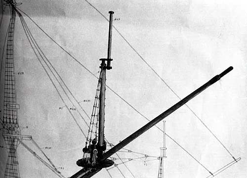 Блинда-стеньга с вантами и выбленками