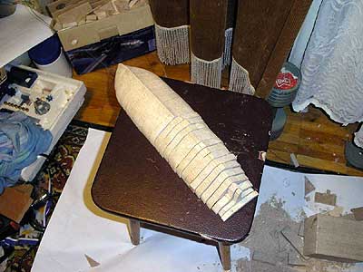 Готовая заготовка для корпуса. Носовая часть уже почти полностью обработана