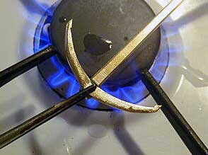 Припаиваем веретено к рогам