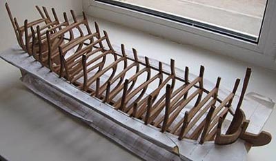 Модель корабля Royal Caroline. Стапель