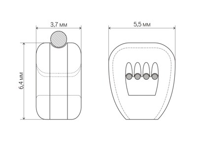 Чертеж штаг-блока Чертеж штаг-блока
