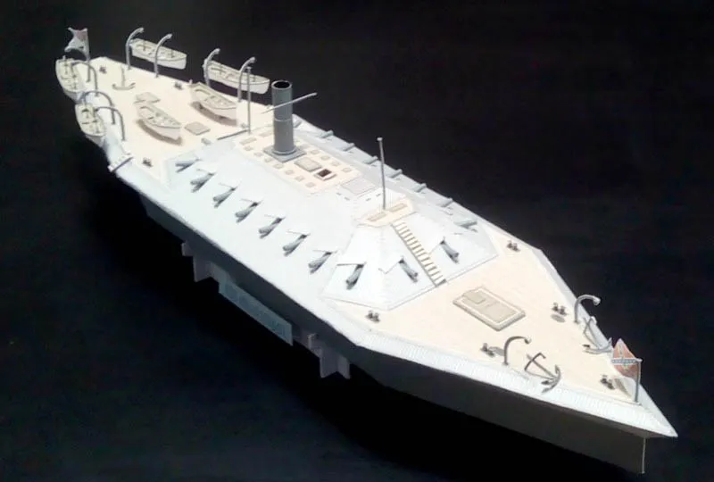 Модель из бумаги казематный броненосец MISSISSIPPI Модель из бумаги казематный броненосец MISSISSIPPI