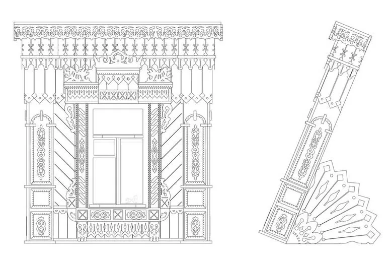 Сборная модель наличника "Драконы", 270 деталей + Клей и краски в комплекте Сборная модель наличника "Драконы", 270 деталей + Клей и краски в комплекте