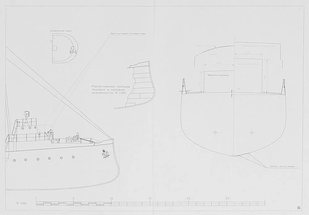 Чертеж моторного крейсера Ястреб Чертеж моторного крейсера Ястреб