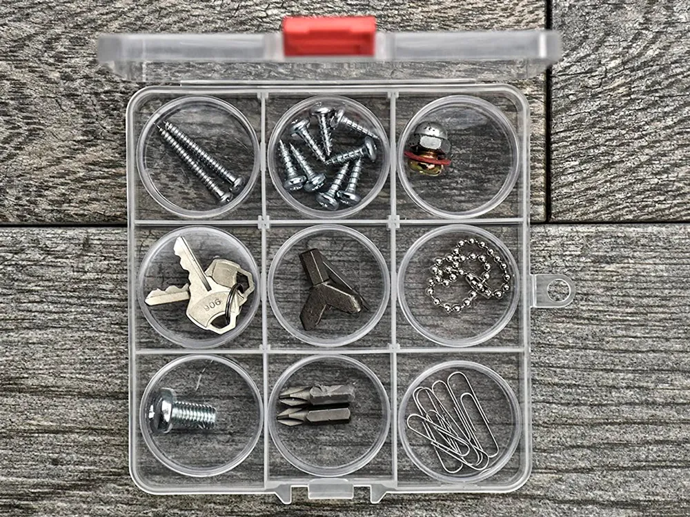 Круглые прозрачные контейнеры 9-в-1, диаметр 40 мм, 9 штук Круглые прозрачные контейнеры 9-в-1, диаметр 40 мм, 9 штук