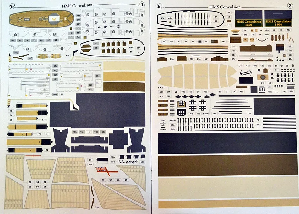 Модель из бумаги бомбардирский кеч "Convulsion"