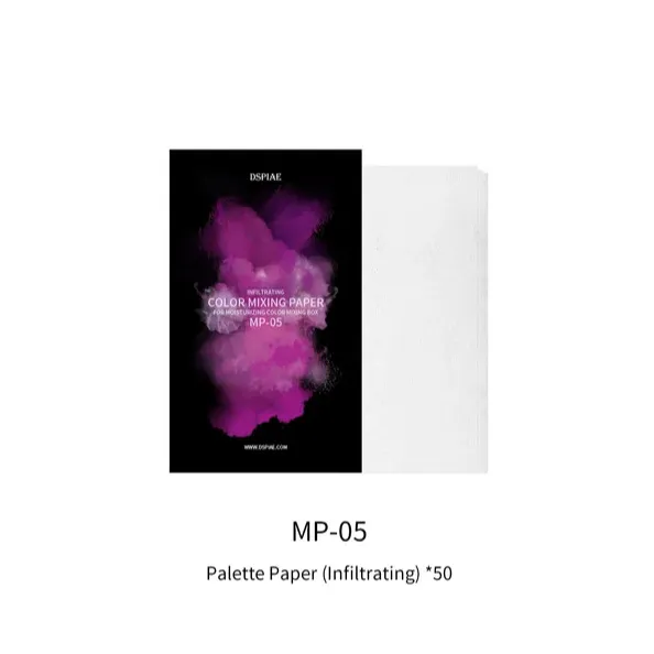 Пропускающая бумага для смешивания красок, 165х99 мм, 50 листов