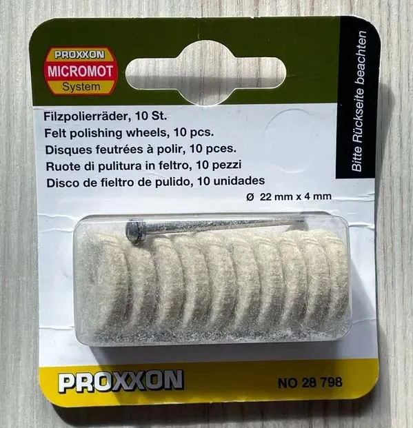 Войлочные насадки Proxxon, диск 22 мм, 10 шт