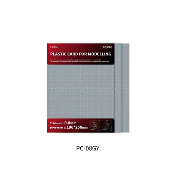 Cерый полистирол 0,8 мм, лист 190х250 мм, 3 шт/упак Cерый полистирол 0,8 мм, лист 190х250 мм, 3 шт/упак