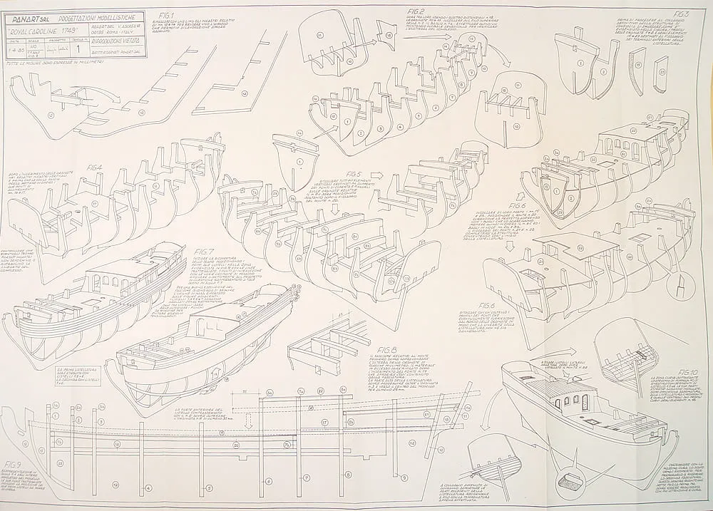 Чертеж корабля Royal Caroline Чертеж корабля Royal Caroline