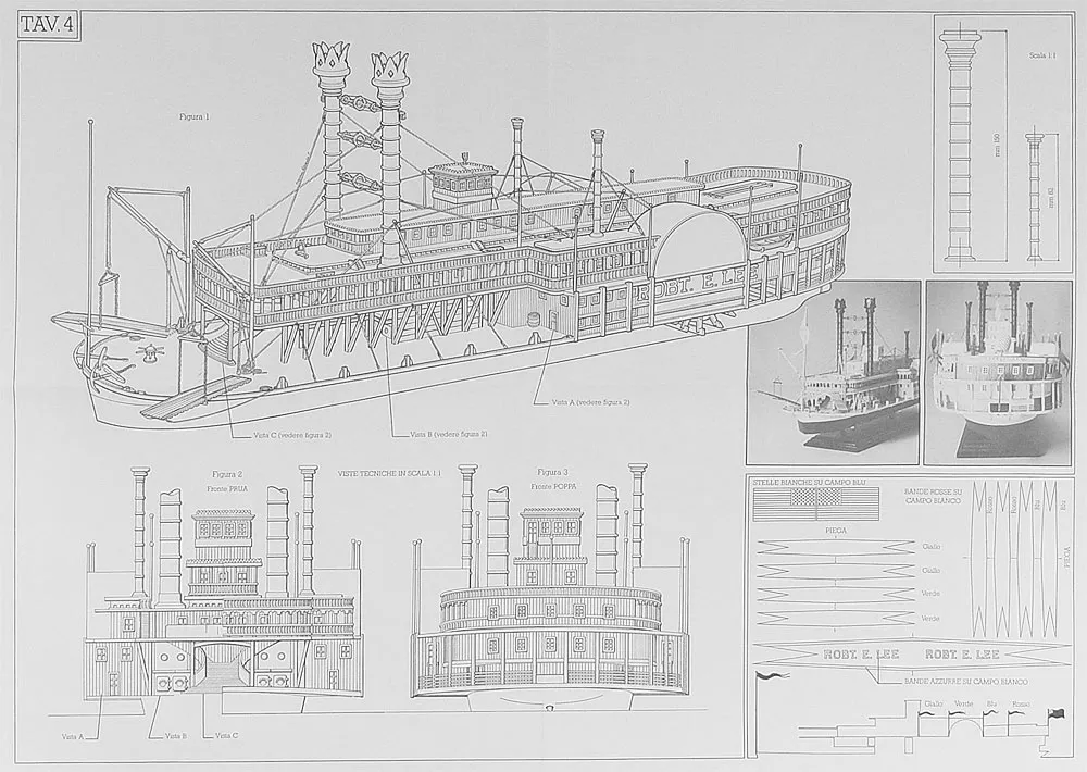 Чертеж парохода Robert E. Lee