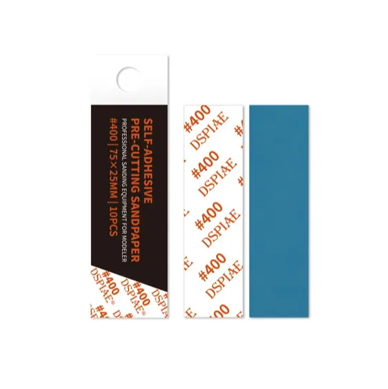 Самоклеящаяся наждачка 75х25 мм, зернистость 400, 10 шт Самоклеящаяся наждачка 75х25 мм, зернистость 400, 10 шт