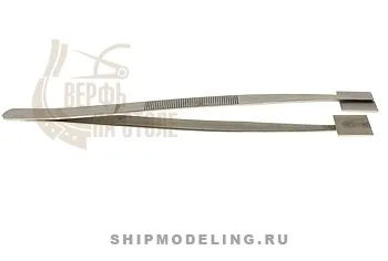 Длинный пинцет с квадратными кончиками Длинный пинцет с квадратными кончиками