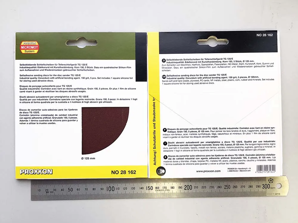 Самоклеящиеся шлифовальные круги К150 для Proxxon TG125/E, 5 шт 28162 Самоклеящиеся шлифовальные круги К150 для Proxxon TG125/E, 5 шт 28162