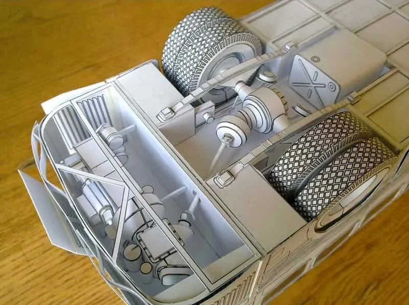 Модель из картона Автобус междугородний Модель из картона Автобус междугородний