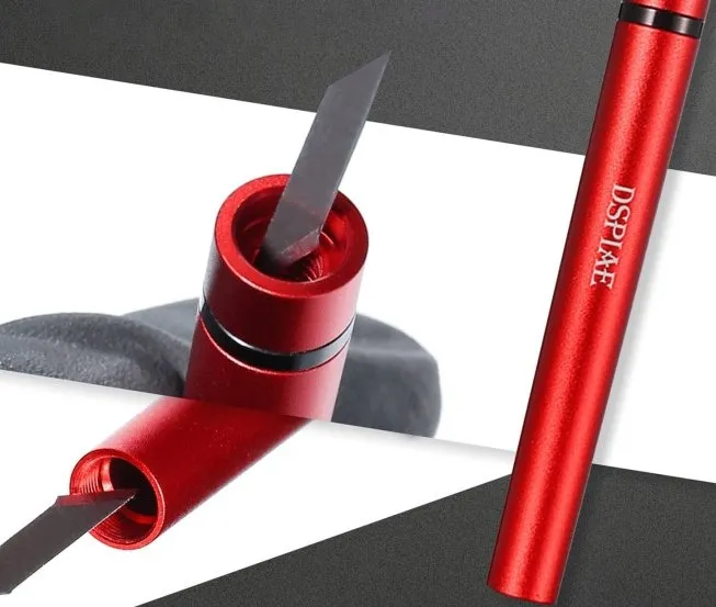 Сменные тонкие 4 мм лезвия в футляре, 20 шт Сменные тонкие 4 мм лезвия в футляре, 20 шт