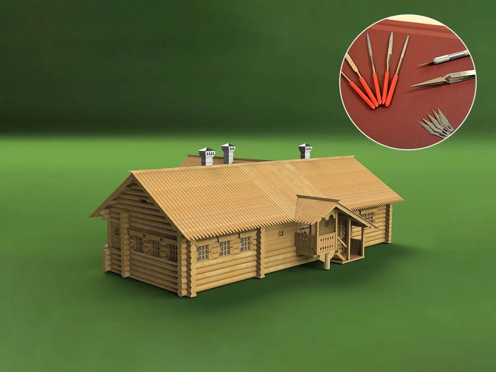 Домик Петра I из Архангельска XVIII век + (Стартовый набор инструментов) Домик Петра I из Архангельска XVIII век + (Стартовый набор инструментов)