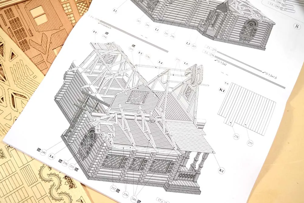 Усадьба по проекту Кузьмина 1878 года, 2240 деталей + (Расширенный набор для сборки) Усадьба по проекту Кузьмина 1878 года, 2240 деталей + (Расширенный набор для сборки)