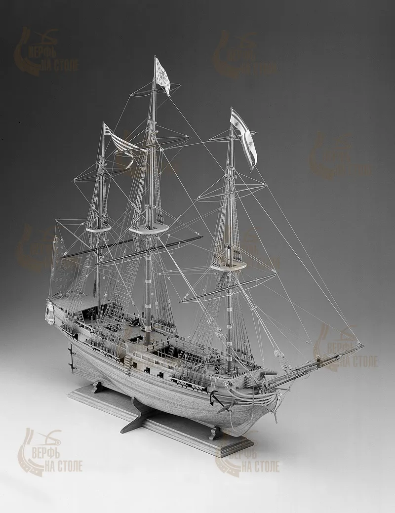 Чертеж корабля Sirene, масштаб 1:75