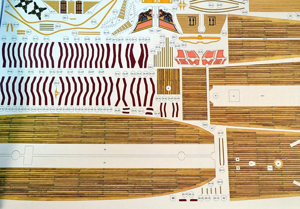 Модель из бумаги "LE FLEURON" французский линейный корабль Модель из бумаги "LE FLEURON" французский линейный корабль