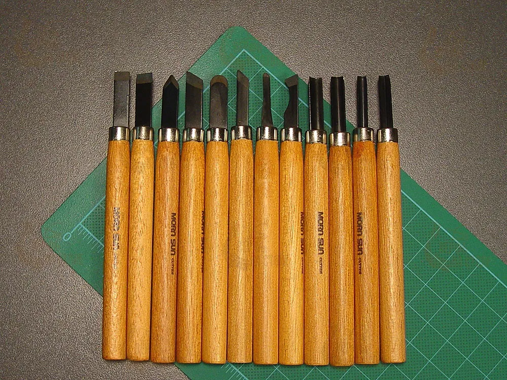 Набор резцов для резьбы по дереву, 12 штук