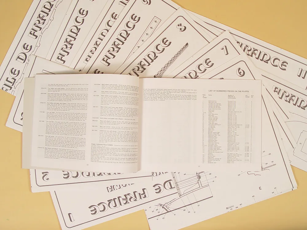 Чертеж галеры Reale De France, масштаб 1:60