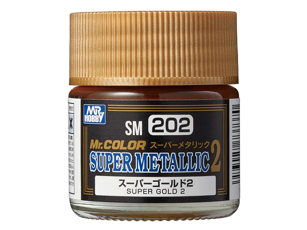 Краска Mr Color Super Metallic 2, золото, SM 202, 10 мл