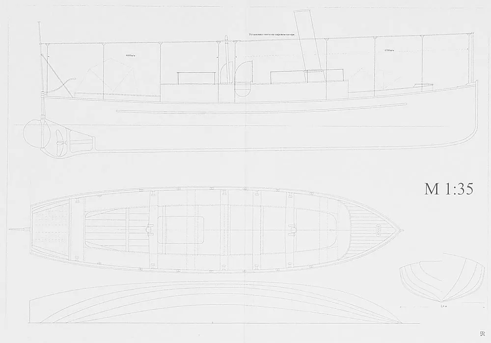 Чертеж катеров с крейсера Богатырь Чертеж катеров с крейсера Богатырь