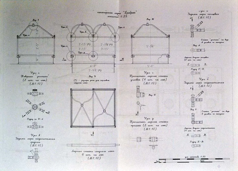 Чертеж канонерской лодки Храбрый, 1899 год, часть 2