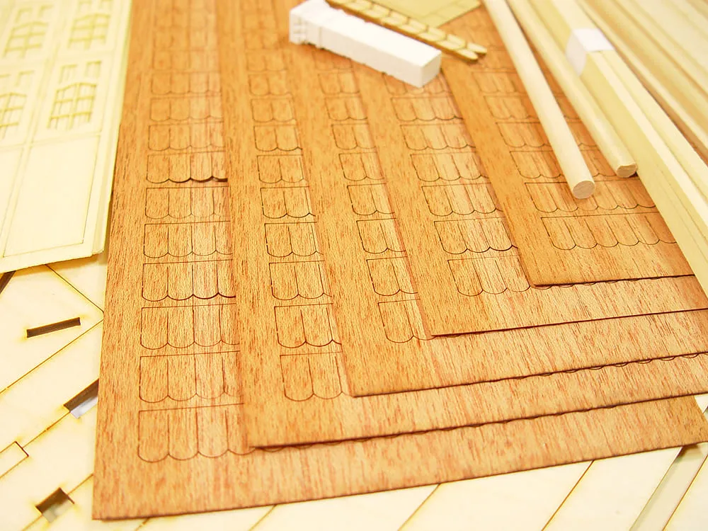 Охотничий домик с подсветкой, 3580 деталей