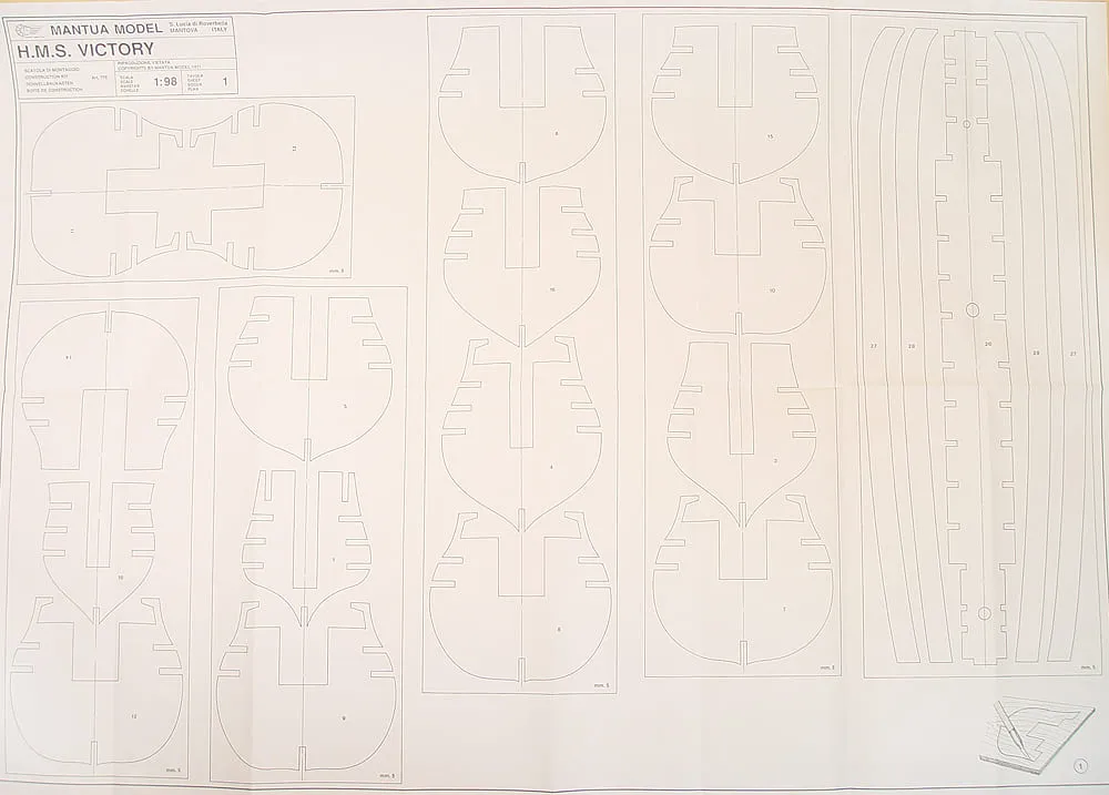 Чертеж корабля HMS Victory (1:98) Чертеж корабля HMS Victory (1:98)