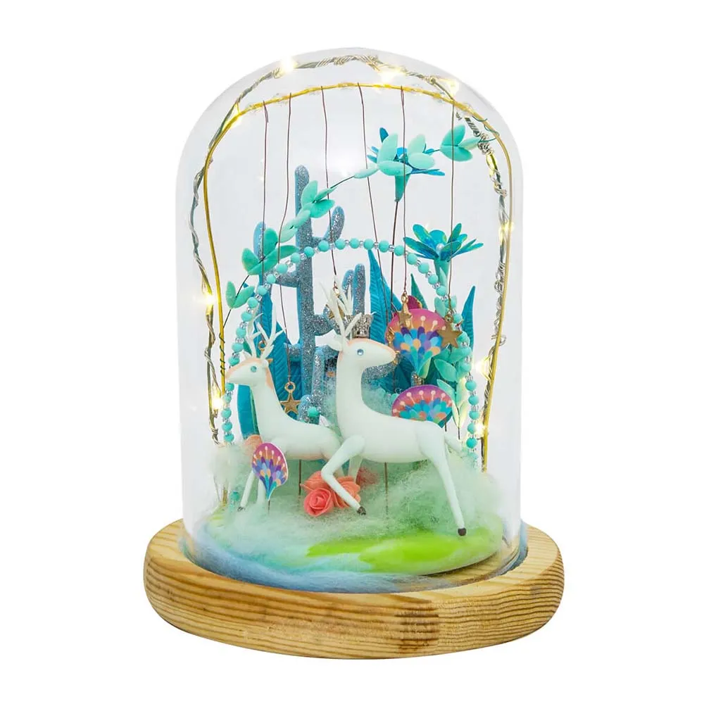 Ночник из полимерной глины "Олений рай" Ночник из полимерной глины "Олений рай"