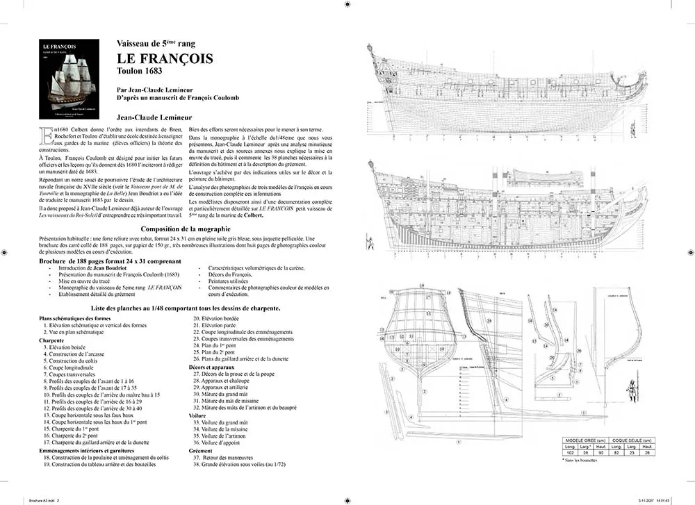 Le Francois, 1683 + чертежи Le Francois, 1683 + чертежи