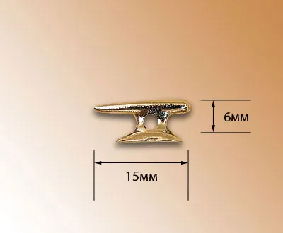 Швартовая утка с отверстием, металл, 15 мм