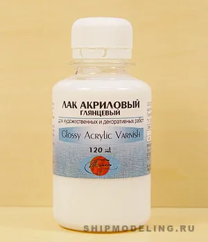 Прозрачный глянцевый акриловый лак, 100 мл