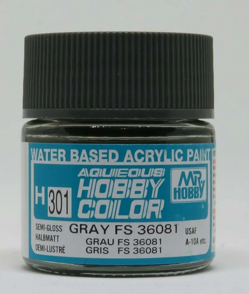 Краска Mr Hobby, акриловая, серая FS36081 полуглянцевая, H 301, 10 мл