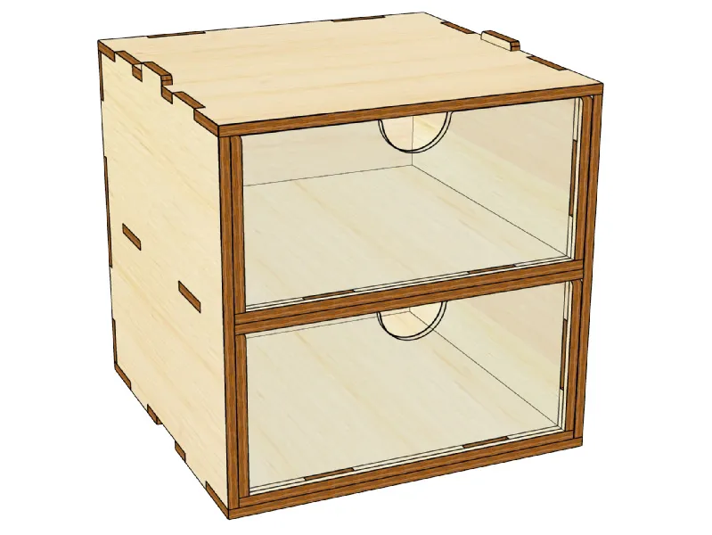 Mini модуль органайзер на 2 ящика