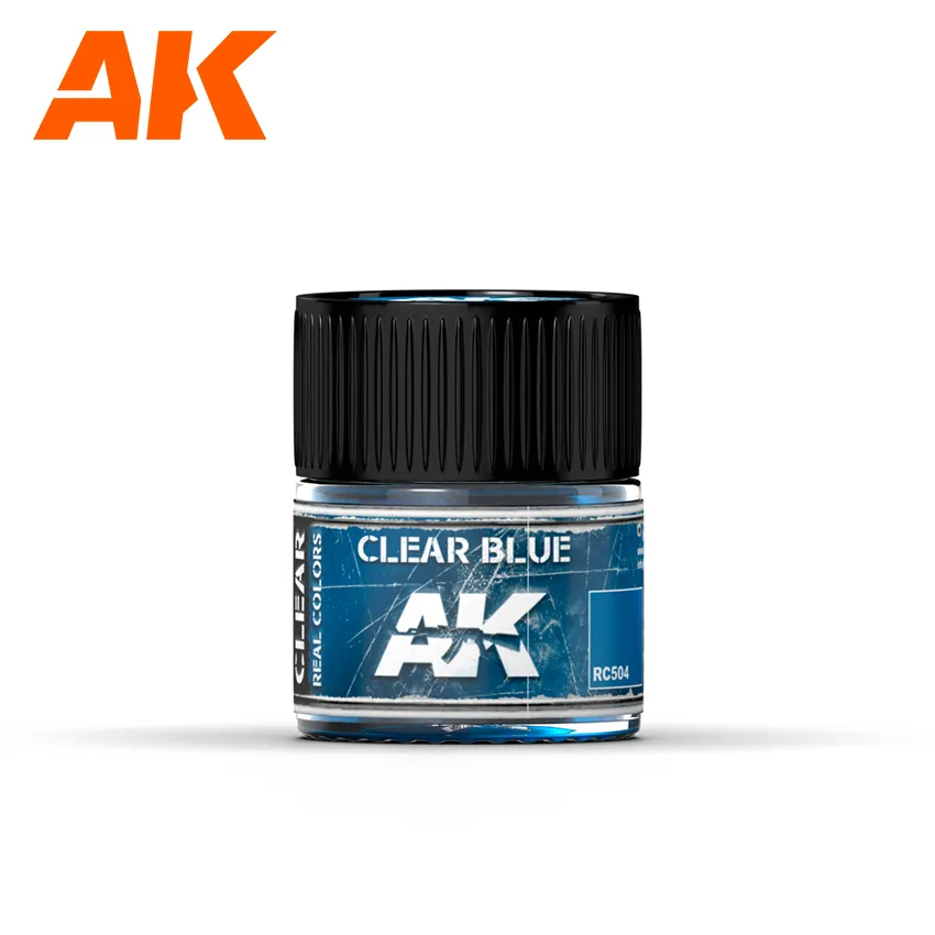 Краска AK Interactive, акриловая Clear Blue (прозрачный синий) , 10 мл