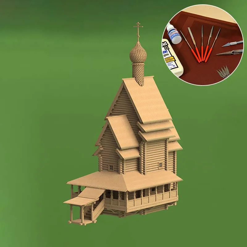 Георгиевская церковь, 2390 деталей + (Расширенный набор для сборки)