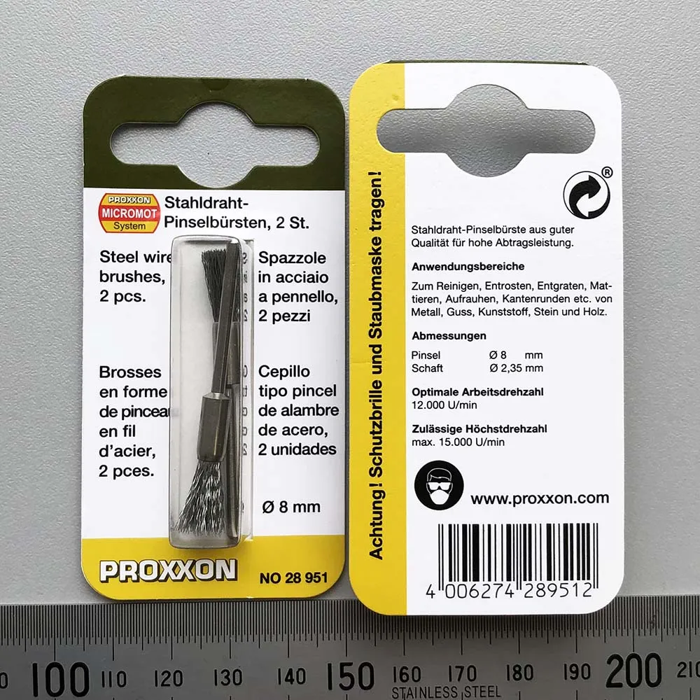Стальные щётки Proxxon 8 мм, 2 шт Стальные щётки Proxxon 8 мм, 2 шт