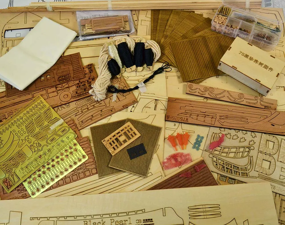 модель корабля для сборки Black Pearl (Черная Жемчужина), 533 мм