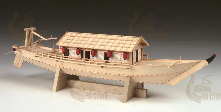 деревянная модель парусника Yakatabune с подсветкой деревянная модель парусника Yakatabune с подсветкой